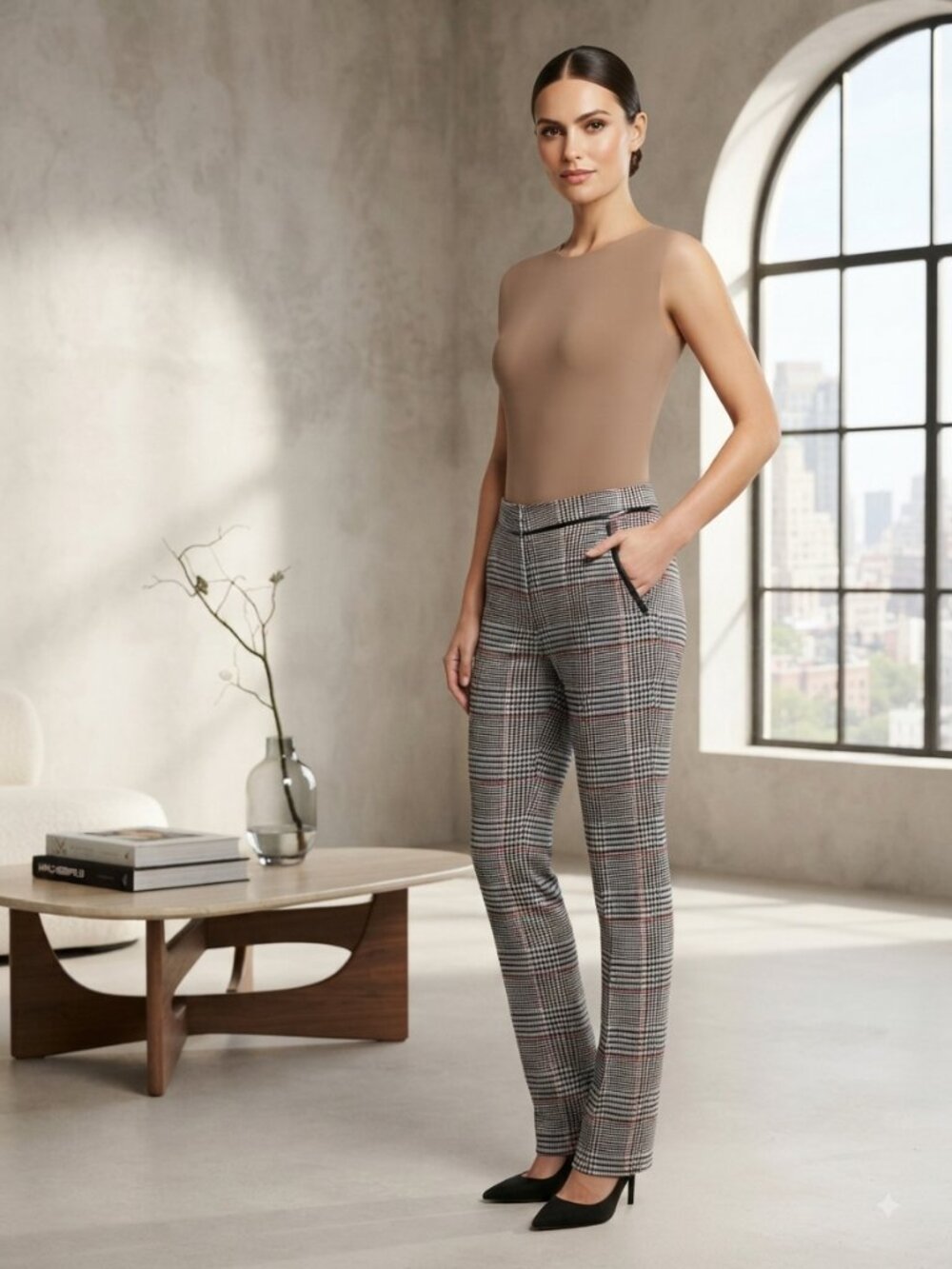 Karl Lagerfeld Houndstooth Trousers Pants Size 12